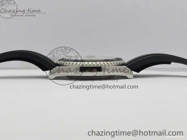 0416 Yacht-Master 116655 ARF SS Custom Made Black Ceramic Bezel on Oysterflex Rubber Strap A HighPerformance 3064